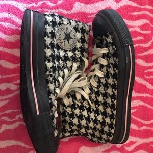 Houndstooth Converse Hi-Tops